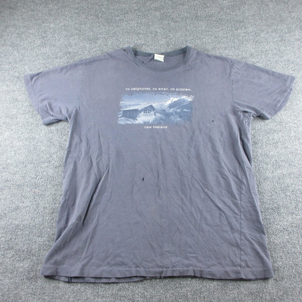 VTG‎ Clean Green Shirt Company Shirt Mens 2XL Gray New Zealand Graphic Tee 90s